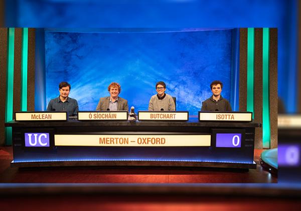 The 2020/21 Merton College University Challenge team - Photo: © ITV Studios