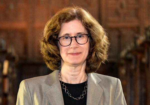 Dr Julia Walworth, in the Upper Library at Merton College - Photo: © Ian Wallman - www.ianwallman.com