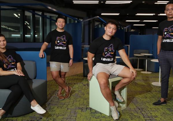 Law undergraduate Nicholas U Jin (third from left) with members of team LevelUp
