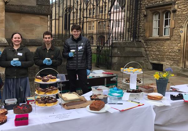 Members of the Academic Office team at the Charity Bake Sale in aid of Ukrainian refugees