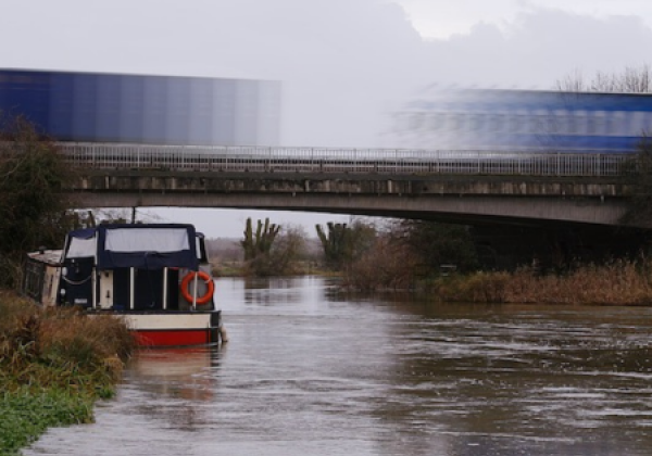 Shot of the river