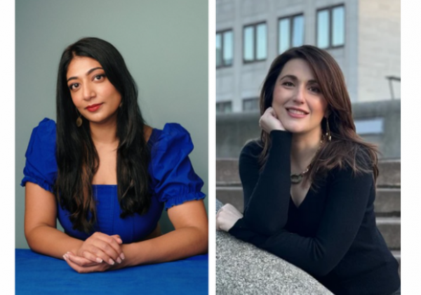Portrait photo compiled of Nussaibah Younis and Veronika Dapunt