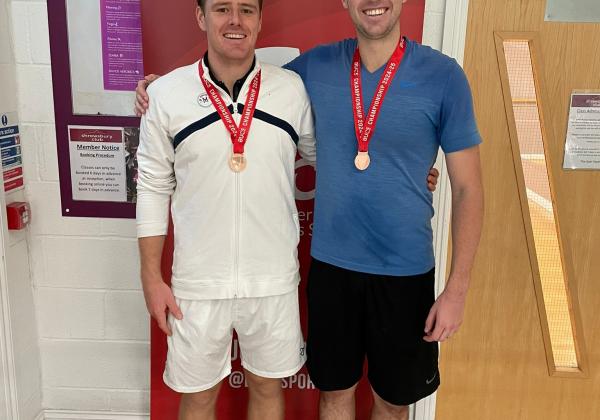 From right: Oliver Douglas and Patrick Foley won a medal in BUCS