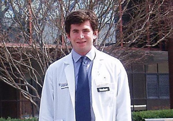 Nicholas Black, on his elective in Carver College of Medicine, Iowa City