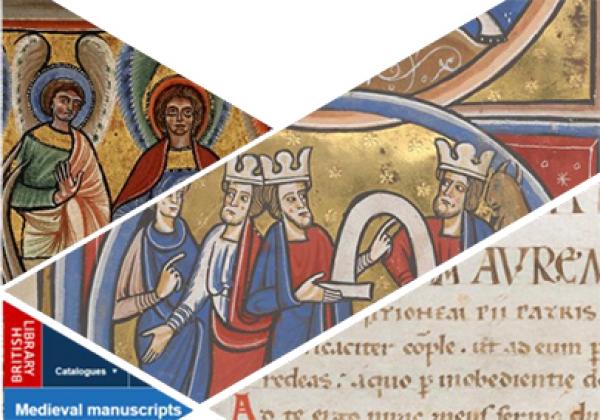Images from the British Library: Cotton MS Caligula A VII/1 f006v, Lansdowne MS 420 f008r and Add MS 16979 f021v