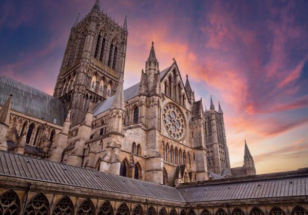 Lincoln Cathedral at sunset