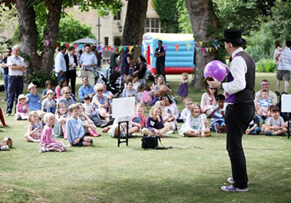 Children watching a magician's show during the 2017 Merton Family Fayre - Photo: © Dan Paton - www.danpaton.net