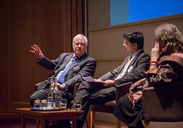 Lord Patten, Professor Rana Mitter and Professor Dame Jessica Rawson - © John Cairns - www.johncairns.co.uk