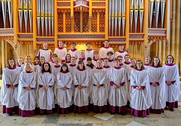 The Choir of Merton College, Oxford, in 2021 - Photo: © Hugh Warwick - www.hughwarwick.com