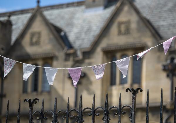 Bunting in Merton College, Oxford 