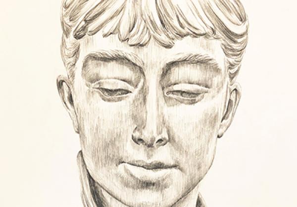 Detail from a drawing from the 'Prosopopoeia' series, 2019, by Rebecca Fortnum Detail from a drawing from the 'Prosopopoeia' series, 2019, by Rebecca Fortnum