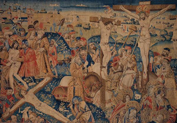 Tapestry with scenes from the Passion of Christ, by an unknown weaver, Flemish (active 1470-1490 in Tournai), via Wikimedia Commons Tapestry with scenes from the Passion of Christ, by an unknown weaver, Flemish (active 1470-1490 in Tournai), via Wikimedia Commons