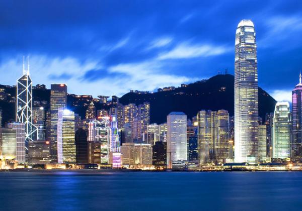 Hong Kong skyline at night