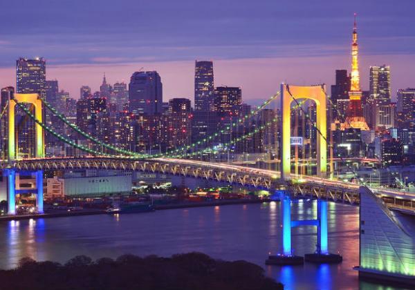 Tokyo skyline at night