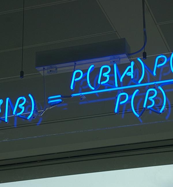Bayes's Theorem in neon at Autonomy in Cambridge, UK - Photo: © Matt Buck - www.flickr.com/mattbuck007 - CC BY-SA 2.0 licence
