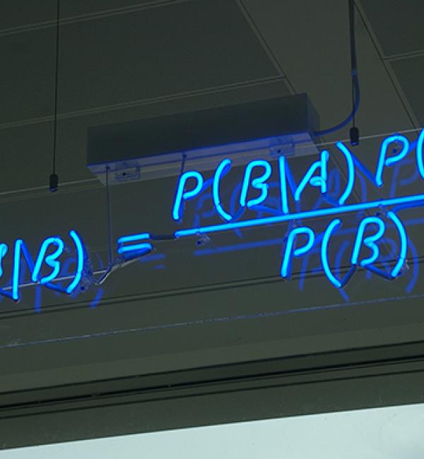 Bayes's Theorem in neon at Autonomy in Cambridge, UK - Photo: © Matt Buck - www.flickr.com/mattbuck007 - CC BY-SA 2.0 licence