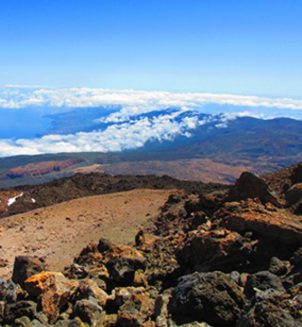 A view overlooking the slopes of Mt Teide down towards the coast - © Henry Grub