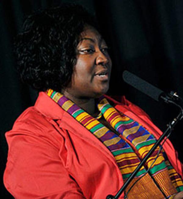 Phyll Opoku-Gyimah, known to many as Lady Phyll, at the Global Gay Rights event at the Southbank Centre in London on 9 March 2014 - Photo: © Southbank Centre [CC-BY 2.0]