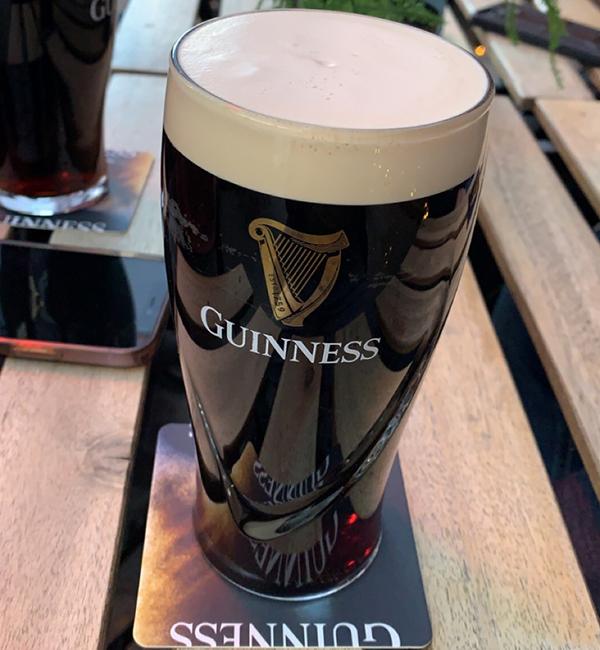 A pint of Guinness