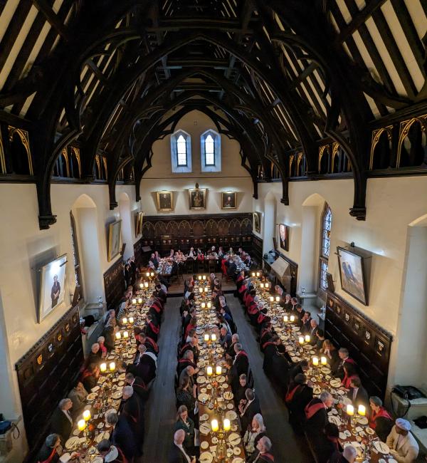 A view from above of High Table in 2023