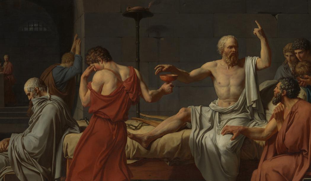 Detail from "The Death of Socrates" by Jacques-Louis David, from the collection of the Metropolitan Museum of Art, New York