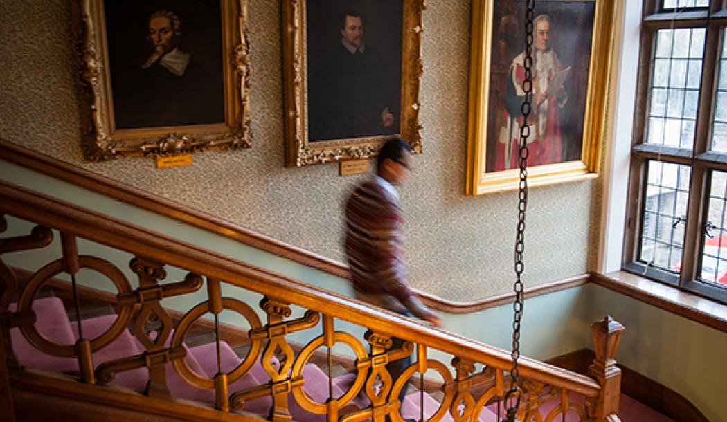 The main staircase in OWL library - Photo: © John Cairns - www.johncairns.co.uk