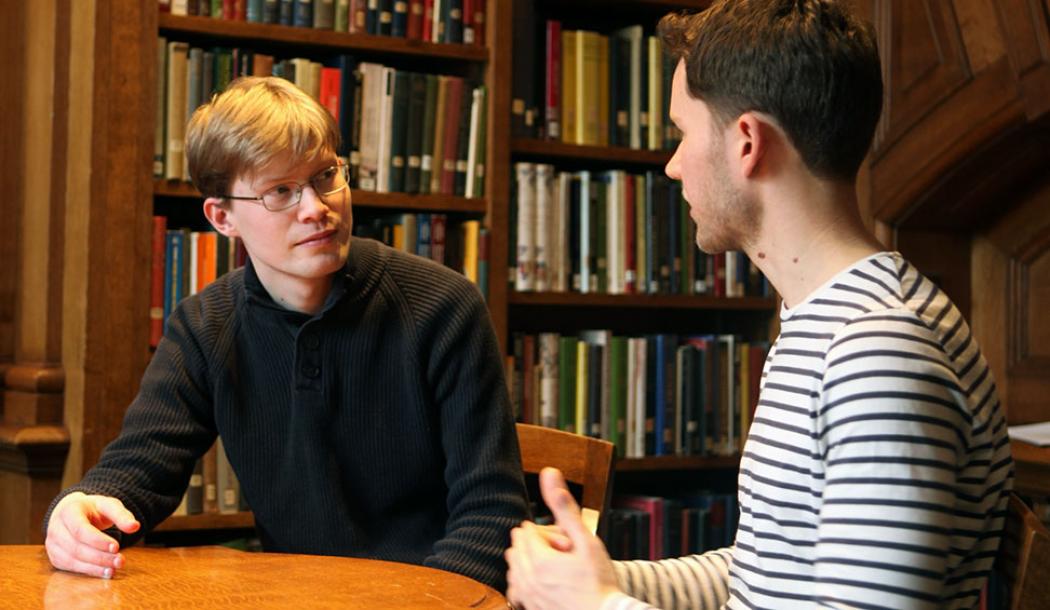 Graduate students in OWL Library