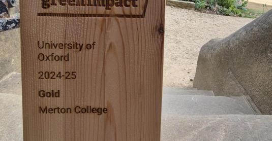 Photo of award