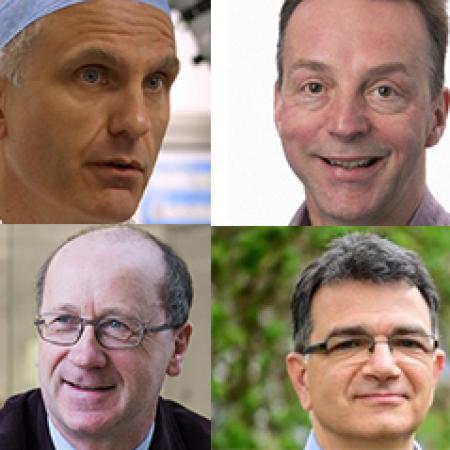 (Top, L-R) Professors Robert Maclaren and Andrew King; (Bottom, L-R) Professors Tim Softley and Vincenzo Cerundolo
