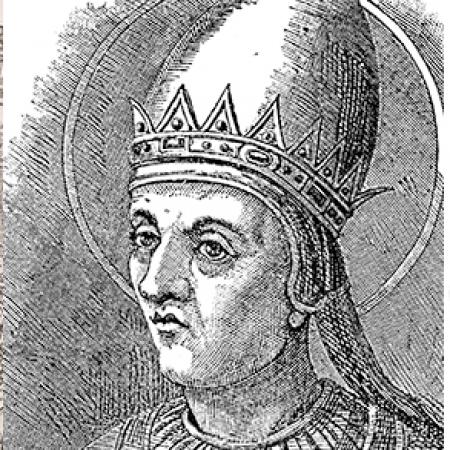 (L-R) Detail of a woodcut depicting Sir Henry Sidney, Lord Deputy, accompanied by an armed force, sets out from Dublin Castle for a progress through Ireland, plate 6 from 'The Image of Ireland' by John Derricke, 1581 - Image: © The University of Edinburgh | Pope Saint Gregory VII, from 'Illustrated Notes on English Church History' by the Revd C Arthur Lane - Image: The Florida Center for Instructional Technology https://etc.usf.edu/clipart/ | The obverse of a glass coin weight inscribed with the name of Caliph Abd al-Malik ibn Marwan - Image: Reproduced courtesy of Archives, American Numismatic Society (L-R) Detail of a woodcut depicting Sir Henry Sidney, Lord Deputy, accompanied by an armed force, sets out from Dublin Castle for a progress through Ireland, plate 6 from 'The Image of Ireland' by John Derricke, 1581 - Image: © The University of Edinburgh | Pope Saint Gregory VII, from 'Illustrated Notes on English Church History' by the Revd C Arthur Lane - Image: The Florida Center for Instructional Technology https://etc.usf.edu/clipart/ | The obverse of a glass coin weight inscribed with the name of Cal