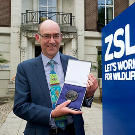 Peter Holland with the ZSL Frink Medal - Photo: © ZSL Peter Holland with the ZSL Frink Medal - Photo: © ZSL