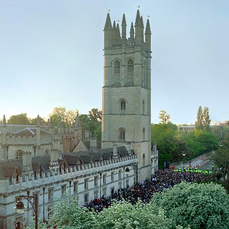 Magdalen College, Oxford on May Morning, 2007 - Photo: © Romanempire via Wikimedia [CC BY 2.5]