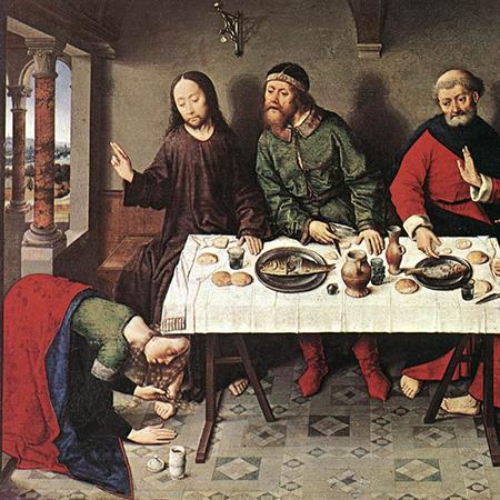 Detail from 'Christ in the House of Simon' by Dieric Bouts (c.1420 –1475)