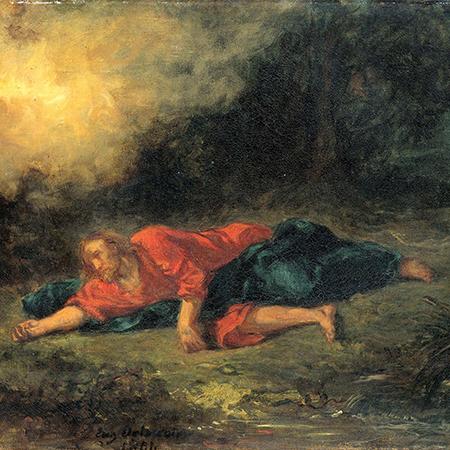 Detail from 'The Agony in the Garden', by Eugène Delacroix, 1851, from the collection of the Rijksmuseum Detail from 'The Agony in the Garden', by Eugène Delacroix, 1851, from the collection of the Rijksmuseum