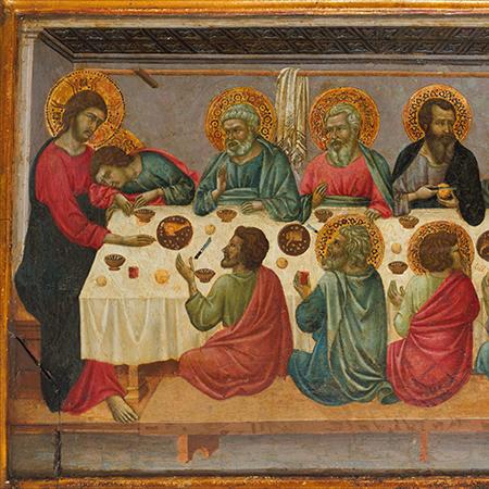 A detail from 'The Last Supper', by Ugolino da Siena, c.1325–30, from the collection of the Metropolitan Museum of Art, New York