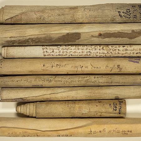 A selection of the College's medieval bursars' rolls