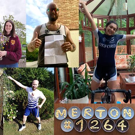 A montage of photographs showing participants in The Big Merton 1264 Challenge A montage of photographs showing participants in The Big Merton 1264 Challenge