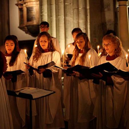 The Choir of Merton College, Oxford performing at the Advent Carol Service