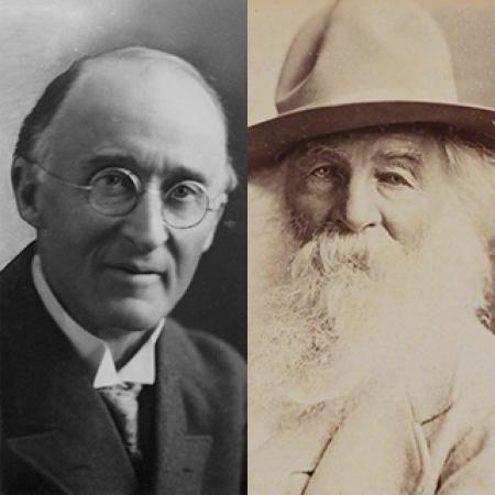 (L) Frederick Delius by Elliott & Fry; (R) Walt Whitman by Napoleon Sarony; both © National Portrait Gallery, London, used under CC BY-NC-ND 3.0 licence