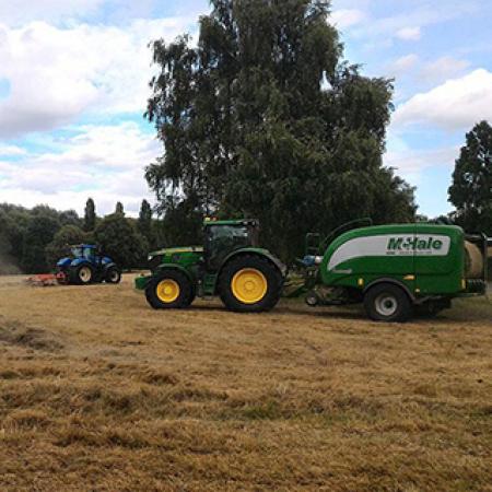 Raking and baling in August 2016