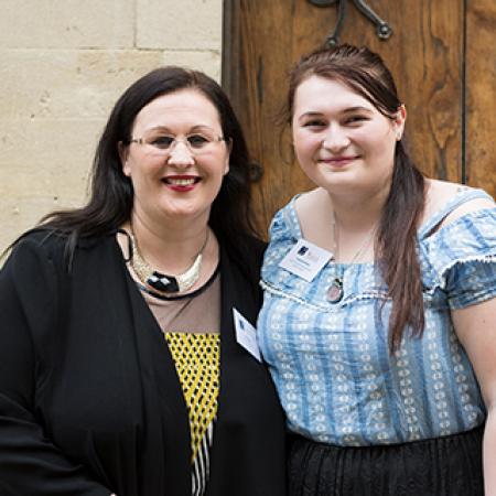 Charlotte Green (R) and her 'Inspirational Teacher' Ceri Boyle (L)