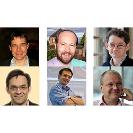 (L-R, from top) Jonathan Thacker, Radek Erban, Daniel Grimley, Alex Schekochihin, Alan Barr, and Julian Knight