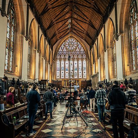 The Choir of Merton College recording in the Chapel, June 2021