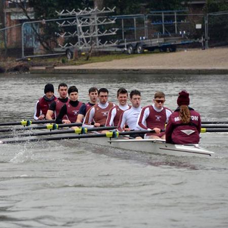 The Men's First VIII in action during Torpids 2022