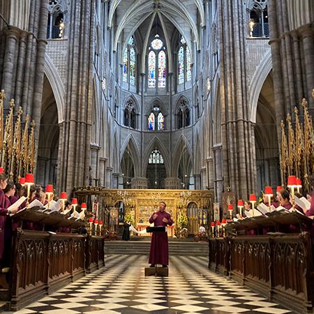 The Merton College Girl Choristers at Westminster Abbey
