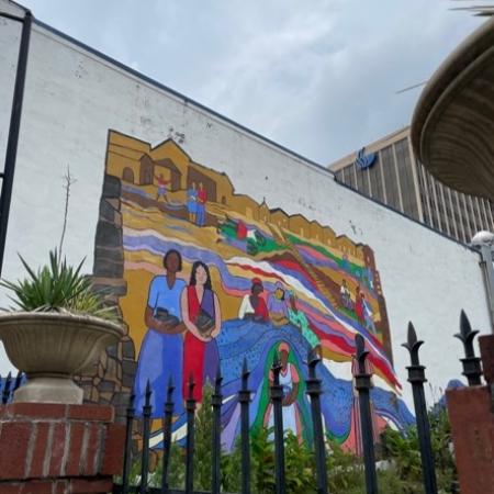 Painted wall in the Martin Luther King district in Atlanta