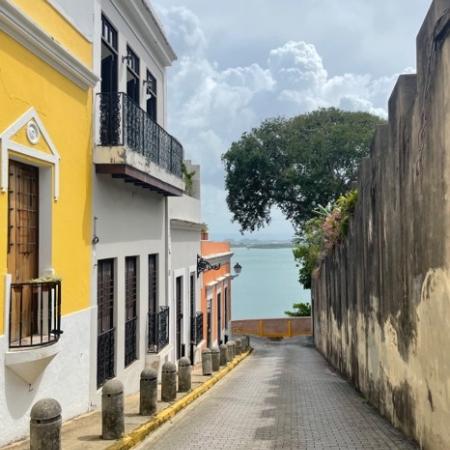A street in the old town in San Juan, Puerto Rico