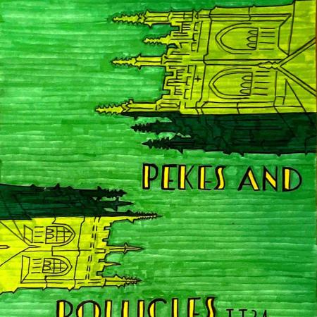 Green coloured cover of Pekes and Pollicles