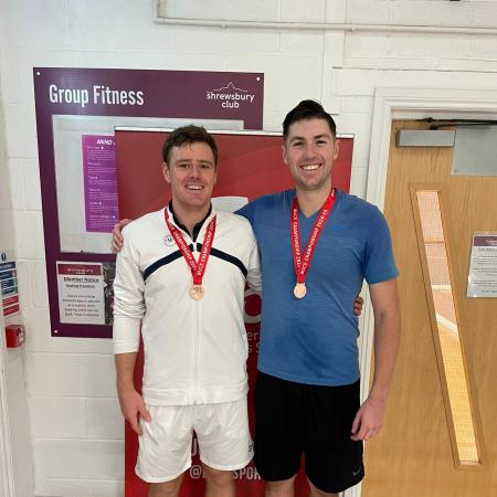 From right: Oliver Douglas and Patrick Foley won a medal in BUCS