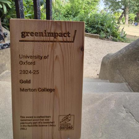 Photo of award